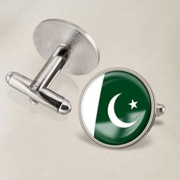 Pakistan Flag Cufflinks World Flag Cufflinks Suit Button Suit Decoration for Party Gift Crafts