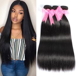 Hair Bun Maker Straight Bundles Brazilian Deal 134 PCS Natural Black 830Inch Remy s 230214