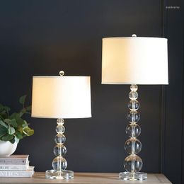 Table Lamps Crystal Lamp Bedroom Bedside Modern Led Art Decoration Ball Living Room Household E27