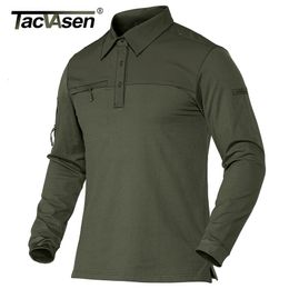 Men's Casual Shirts TACVASEN Tactical Shirts Men Military MultiPockets Ripstop Rapid Assault Shirts Lightweight Cotton Autumn Work Airsoft Shirts 230214