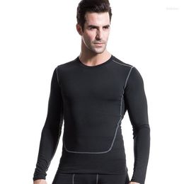 Men's T Shirts Men's Compression Tops Under Base Layer PRO Tight Long Sleeve Fitness Men Wear T-shirt Bodybuilding Brand Jersey