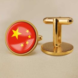 Cufflinks of Chinese National Flags Cufflinks of National Flags of All Countries in the World Suit Button Suit Decoration for Party Gift