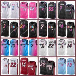 Men Basketball Jersey 7 13 55 Jimmy Butler Dwayne Dwyane Wade Tyler Herro 2022 2023 New 22 3 14 Kyle Lowry Bam Ado Duncan Robinson Black Purple