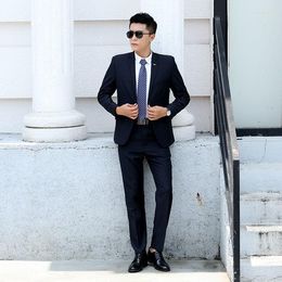 Men's Suits Blazers Pants 2 Pieces Sets Fashion Men's Casual Boutique Business Wedding Groomsmen Suit Jacket Coat Trousers Waistcoat B26