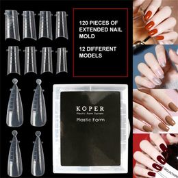 Nail Art Kits 120PCS With Scale Quick Potherapy Crystal Extended Sheets False Sets