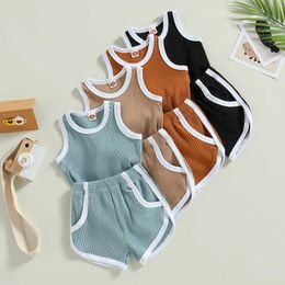 Sets Newborn Baby Summer Tracksuits Cotton Clothes Soft Suit Toddler Sleeveless Tank Tops Shorts Clothing Set Years