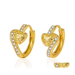 Stud Diamond Earring Heart Ear Buckle Peach Hearted Vermicite Simplicity Simple Earrings Drop Delivery Jewellery Dhvz9