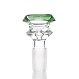 Glass Bong Heady Slide Bowls Smoking Accessories Green 14mm Male Joint For Dab Rig Water Pipe