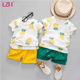 Kids Baby Sets Summer Toddler Boys Clothes Casual Pineapple Print ShirtShorts Outfits Suit Children Clothing