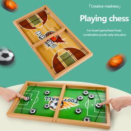 Foosball Large Size Table Battle Board Game Fast Sling Puck Game Paced Wooden Table Hockey Winner Games Interactive Chess Toys For Family 230213