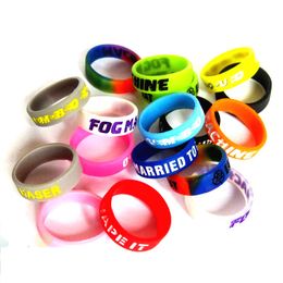 Non-Slip Silicone Ring with Gravure Words Carved filling for Mod Silicone Band Non-Skid Silicon Ring