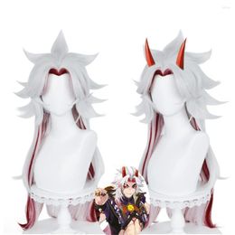 Party Supplies Genshin Impact Arataki Itto Cosplay Wig Prop Accessories Heat Resistant Hair Pre Styled Anime Horn
