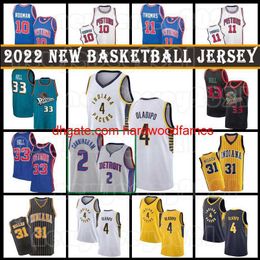 Men 2022 New Jersey Cade 2 Cunningham Mesh Retro Reggie 31 Miller Basketball Isiah 11 Thomas Dennis 10 Rodman Grant 33 Hill