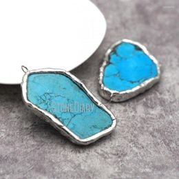 Pendant Necklaces PM29772 Soldered Howlite Natural Stone Free Form Irregular Nugget Soldering Gemstone Jewellery Gift