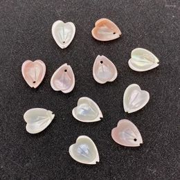 Pendant Necklaces Natural Creative Cute Cherry Blossom Seawater Shell Petal Making Carved Love Heart Jewelry Fashion Necklace Earring