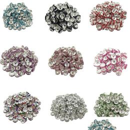 Other New 5Aaaadd Quality 50 Piece/Lot Handmade Rhinestones Loose Crystal Alloy Rondelle Spacer Beads Lif Drop Delivery Jewe Dhgarden Dhg6S