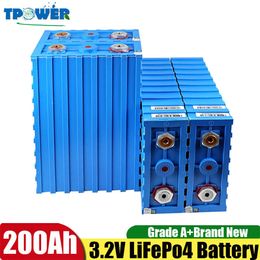 4pcs Lifepo4 200AH High Capacity Battery Pack Brand New 12V 24V 36V 48V DIY Cells For RV Solar System EU US Tax Free