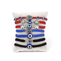 Charm Bracelets Turkish Lucky Evil Eye For Women Handmade Braided Rope Jewellery Red Black Blue String Bracelet Friendship Drop Deliver Dhkvr