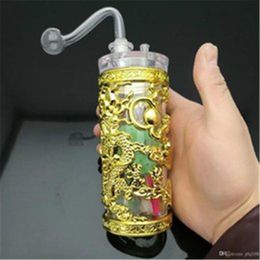 Acrylic Inserted Dragon Water Tobacco Bottle Wholesale Bongs Oil Burner Pipes Water Pipes Glass Pipe Oil Rigs Smoking