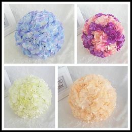 Decorative Flowers 8"20CM Artificial Hydrangea Flower Ball DIY Christmas Party Accessory For Home Wedding Decoration Fake 12 Colours