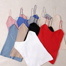 Camisoles & Tanks Women Summer Sexy Camisole Slim Casual Tank Tops Lady's Undershirt Solid Breathable Shoulder Vest For Female