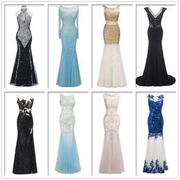 Party Dresses Clearance Evening Women Mermaid Sequin Beaded CRYSTAL Appliques Embroidery Wedding Dress Prom Gowns 230214