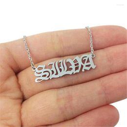 Chains Custom Name Necklace Jewelry Men Stainless Steel Choker Handmade Nameplate Pendant Necklaces Women Friend Gift