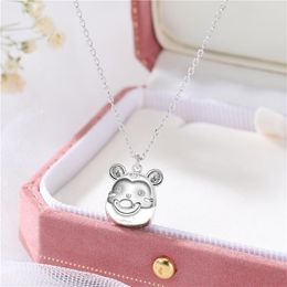 Chains Sodrv Cute Lucky Mouse Pendant Necklace Sterling Silver 925 Jewelry NecklacesChains