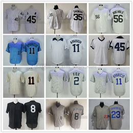 Movie Baseball Jerseys Billy 8 Grey Pullover 11 Luis Aparicio 23 Robin Ventura 35 Frank Thomas #45 49 Sale 56 Buehrle