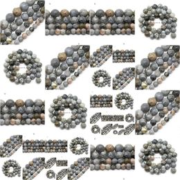 Stone 8Mm Natural Bamboo Agata Onyx Round Loose Beads For Jewellery Making 15.5Inch/Strand Pick Size 6/8/10/12Mm Diy Drop Deliv Dhgarden Dh7As