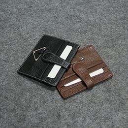 Genuine Fashion Money Clip card Purse Men High quality Clip for Money Holder Removable Metal Clip Solid Wallets Credit Card Holder
