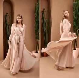 Bridesmaid Dress Chiffon Bridal Gowns Belt Long Bathrobe Women Lingerie Nightgown Pyjamas Sleepwear Women's Luxury Housecoat Nightwear