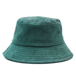 Wide Brim Hats New Autumn Winter Retro Corduroy Bucket Hat Fashion Designer Streetwear Fisherman Caps Hats Beach Cap Outdoor Unisex Panama Hat R230214