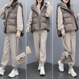 Running Sets 3pcs Winter Women Tracksuit Set Thick Fleece Warm Jacket Sweatshirt Pant Jogger Fitness Casual Sweatsuit Plus Size