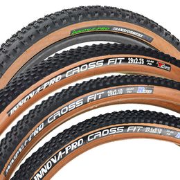 Bike Tires INNOVA PRO CROSS FIT 29x2.25 29x2.1 27.5x2.25/2.1 MTB Bicycle Tire Ultralight Anti-slip Steel Wired Tyre Yellow Brown Side 60TPI 0213