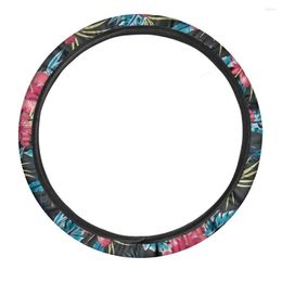 Steering Wheel Covers Small Floral Car Cover Breathable Materials Universal For Women Smooth