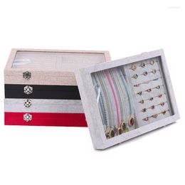 Jewellery Pouches 2023 Fashion Display Casket Organiser Necklace Ring Pendant Box Case For Jewlery Gift