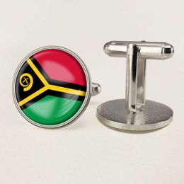 Vanuatu National Flag Cufflinks All Over the World National Flag Cufflinks Suit Button Suit Decoration for Party Gift Crafts