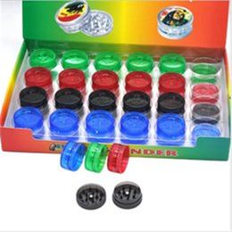 Plastic Smoke Grinder Two Layers of 30 Mm Diameter Multi-color Mini Trumpet Smoke Grinder