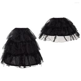 Skirts Hoop Bustle Cage Petticoat Pannier Ruffled Lolita Adjustable Crinoline Underskirt