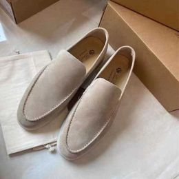 Desiner Loropiana Shoes Online Original Italian Genuine Leather Shoes with Lp Lofo Flat Bottom Casual Lazy Men's Shoes with Si Feel