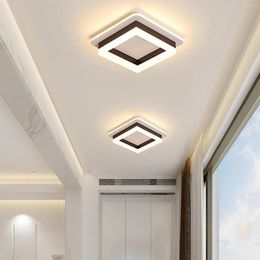 Chandeliers Square Led Ceiling Light Black Modern Lamp Home Indoor Lighting Fixtures For Living Room Bedroom Kitchen Balcony Aisle