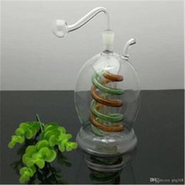 Big-bellied silk glass cigarette kettle Wholesale Bongs Oil Burner Pipes Water Pipes Glass Pipe Oil Rigs Smoking