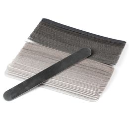 Nail Files 50pcs Mini Replaceable Sandpaper File 100180240 GreyBlack Straight Removable Pads Stainless Steel Handle Metal Buffers 230214