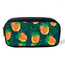 Cosmetic Bags Bag Fashion Pineapple Print Makeup Storage For Women Men Children Student Pencil Stationery Pen Pouch School Supply