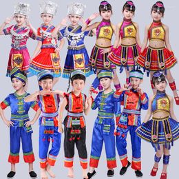 Stage Wear 6 Styles Child Traditional Chinese Clothing For Girls Hanfu Dress Minority Dance Kids Costumes Princess Dresses