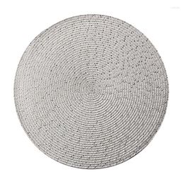 Table Mats Disc Pad Bowl Coasters Non-Slip Waterproof Decoration Gadget Round Weave Placemat Fashion PP Dining Mat