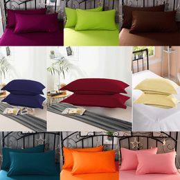 Pillow Case 2 pieces 100% Polyester Solid Colour Supersoft Advanced Encryption Fabric Pillowcase 50 * 70cm Various specifications 230214