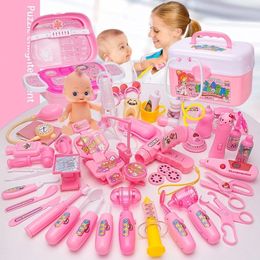 Other Toys Doctor Toys for Children Set Kids Pretend Play Kit Games for Girls Boys Hospital Accessorie Kit Nurse Tools Toys Gifts 230213