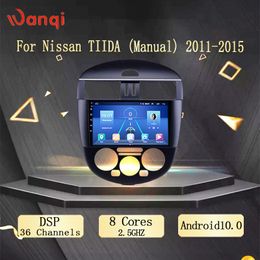 Player Android 10.0 WIFI Auto DVD Für TIIDA (Manuell) 2011-2023 2G 32G Radio Multimedia Video Navigation GPS DSP AHD
